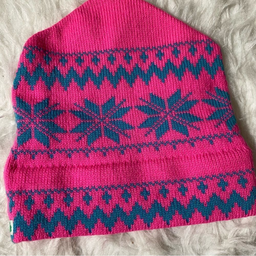 Vintage Stowe Vermont Original Wool Moriarty Winter Ski Cap - Fair Isle Pattern